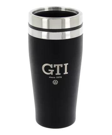 VOLKSWAGEN VW GTI Thermobecher doppelt, Edelstahl, 450 ml – seit 1976/schwarz