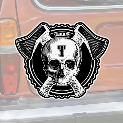 Axe Skull - Aufkleber - Toxico