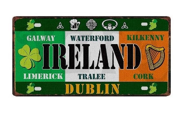 Blechschild - Irland