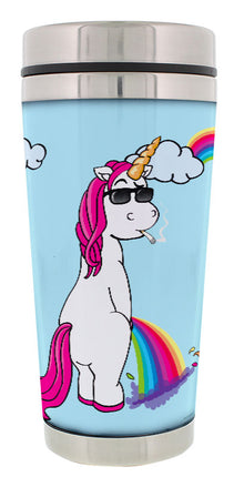 Thermobecher - Einhorn rauchend