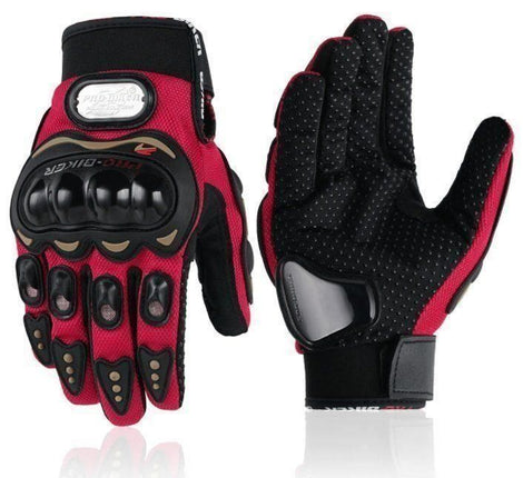 Motorradhandschuhe - PRO-BIKER - Rot
