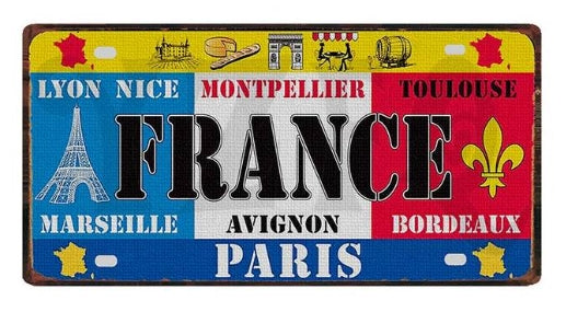 Blechschild - Frankreich