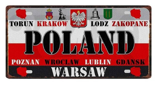 Blechschild - Polen
