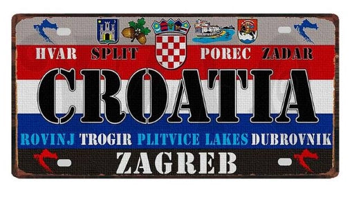 Blechschild - Kroatien