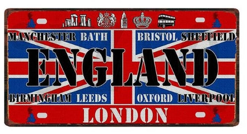 Blechschild - England