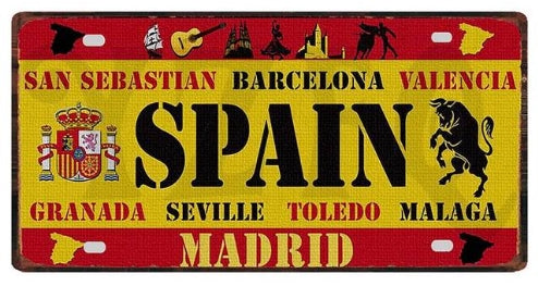 Blechschild - Spanien