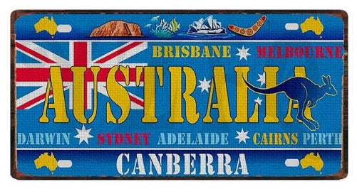 Blechschild - Australien