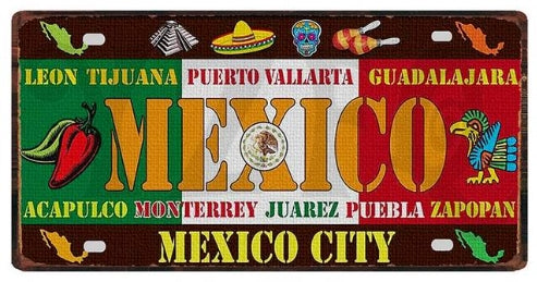 Blechschild - Mexico