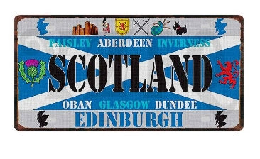 Blechschild - Schottland