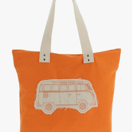 VW T1 Bus Einkaufstasche aus Segeltuch - Orange