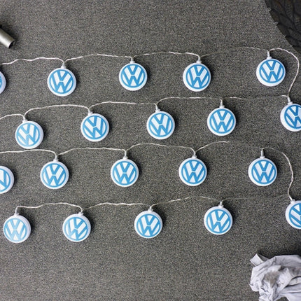 VW Logo Lichterkette 3m, 20 x LED - Blau/Weiß
