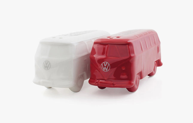 VW T1 Bus 3D Salz- und Pfefferstreuer, Weiß/Rot