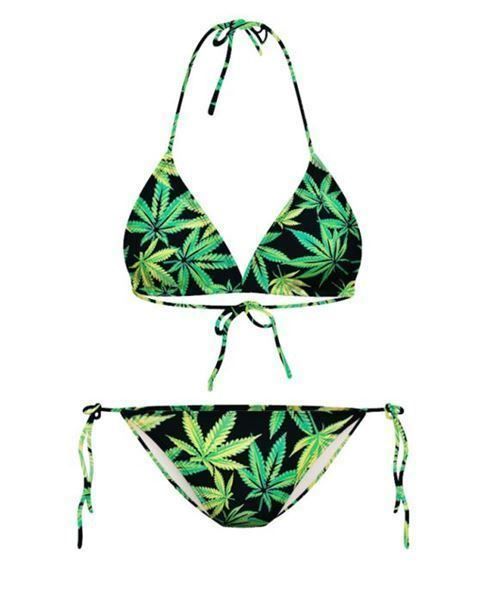 Bikini – Marijuana Leaf