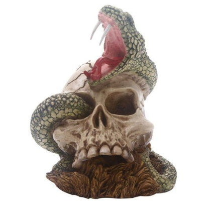 Figur - Totenkopf mit Schlange