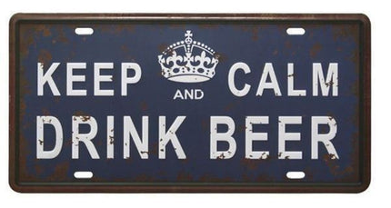 Blechschild – KEEP CALM AND DRINK BEER