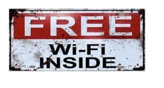 Blechschild – FREE Wi-Fi INSIDE