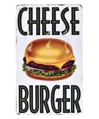 Blechschild - Cheeseburger