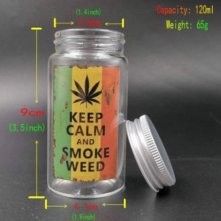 Vorratsglas - Keep calm and smoke weed