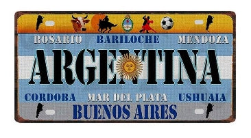 Blechschild - Argentinien